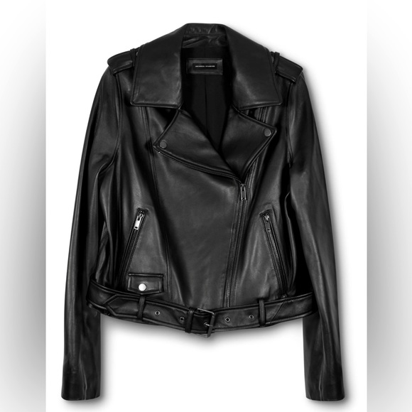 Universal Standard Leeron Leather Moto Jacket xs 10-12 - Picture 1 of 10